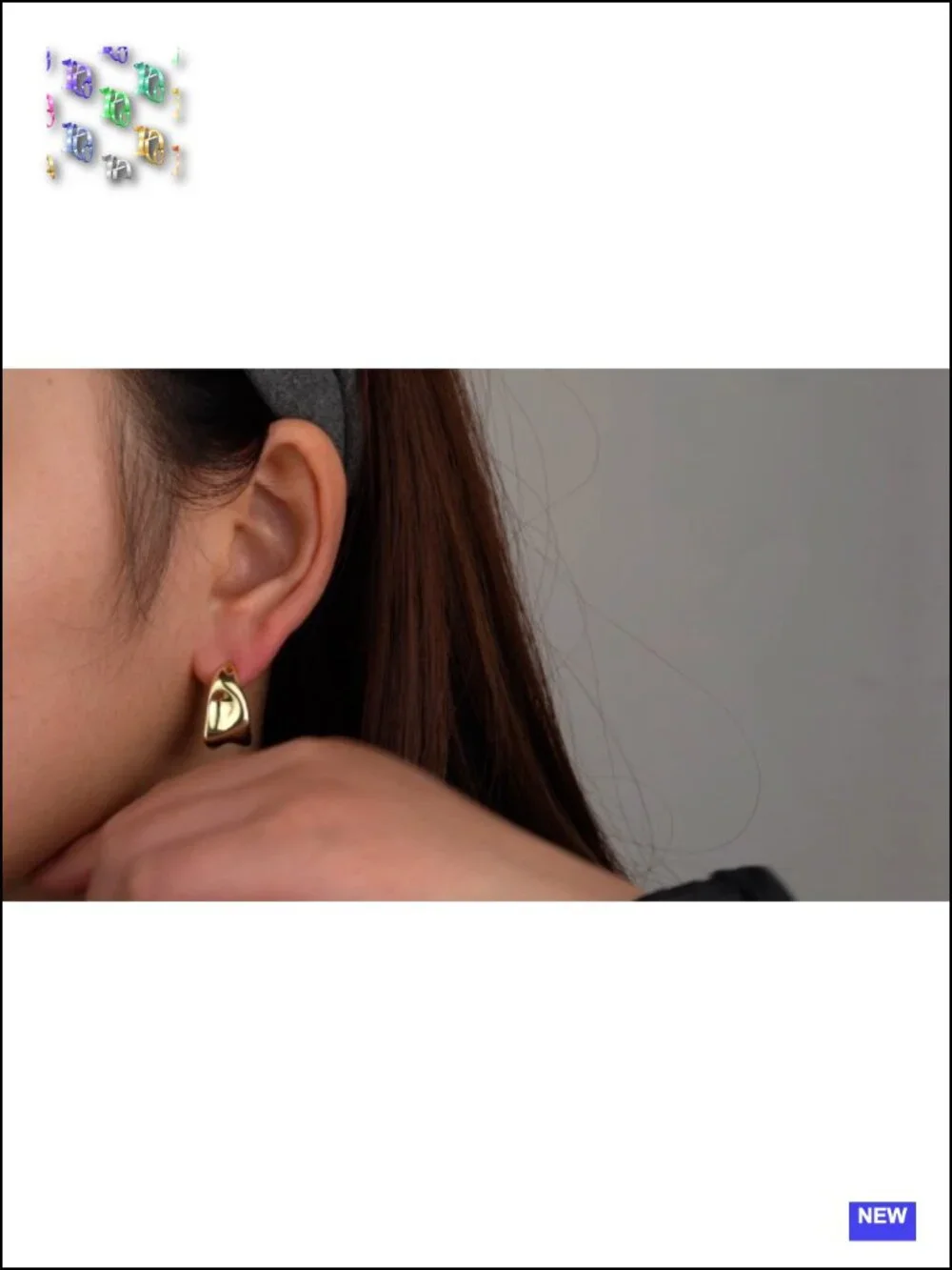 14K Gold Plated Chunky Knot Drop Dangle Earrings Hypoallergenic Lightweight